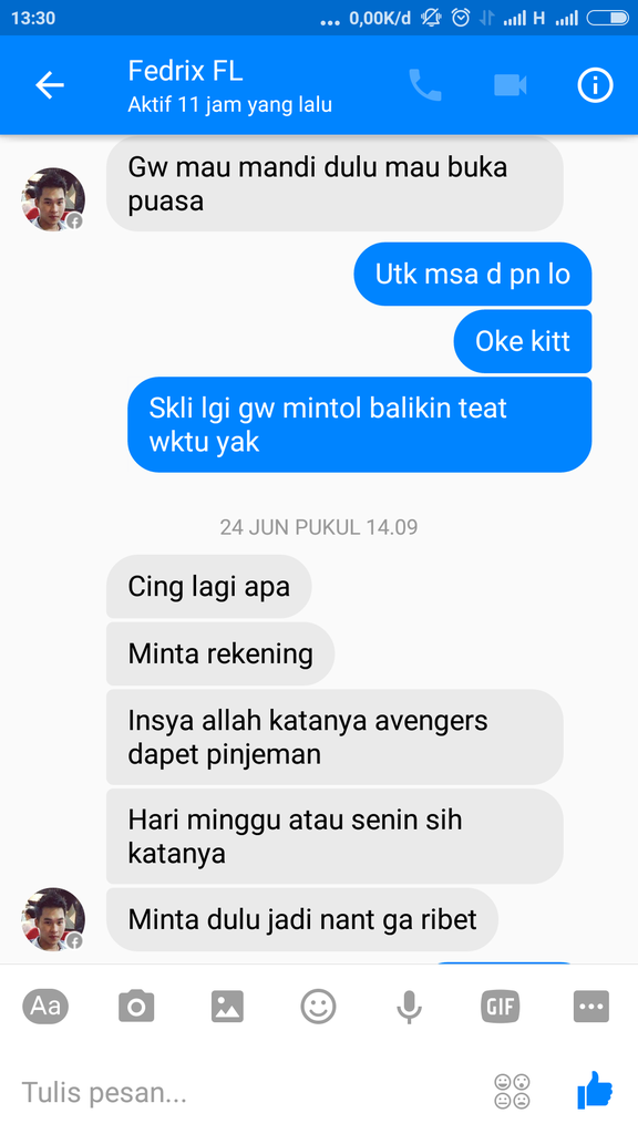 Penipuan Fedrix (Mengaku Anak Antib Medan)