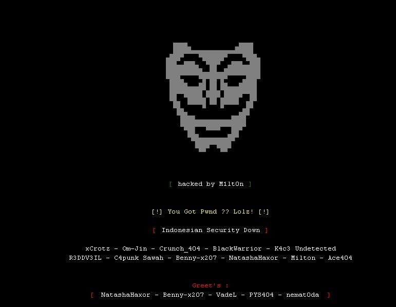 busettt dah web kantor ane kena hack... ini kira2 hacker lokal indo?
