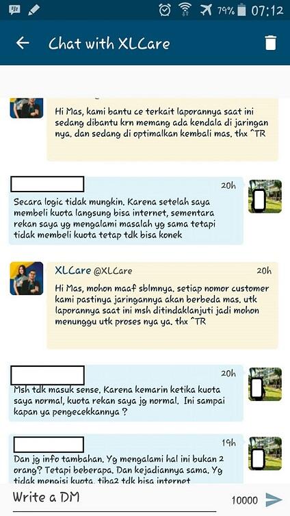 Buruknya Customer Care XL dalam menjawab keluhan pelanggan