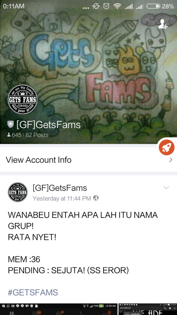 MASUK GAN ! NIH KELOMPOK BOCAH YANG SUKA NGE HACK GRUP ORANG ! BANTU LACAK
