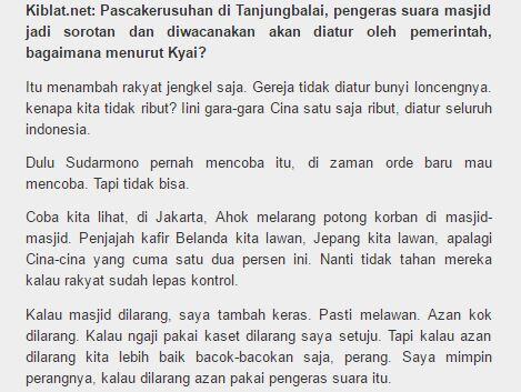 Sekjen MUI Ancam "Pimpin Perang" Bila Pengeras Suara Masjid Dilarang