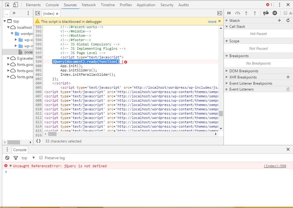 Uncaught ReferenceError: jQuery is not defined