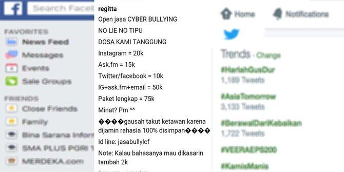 Ternyata ada jasa bully akun media sosial, tarifnya Rp 10 ribu