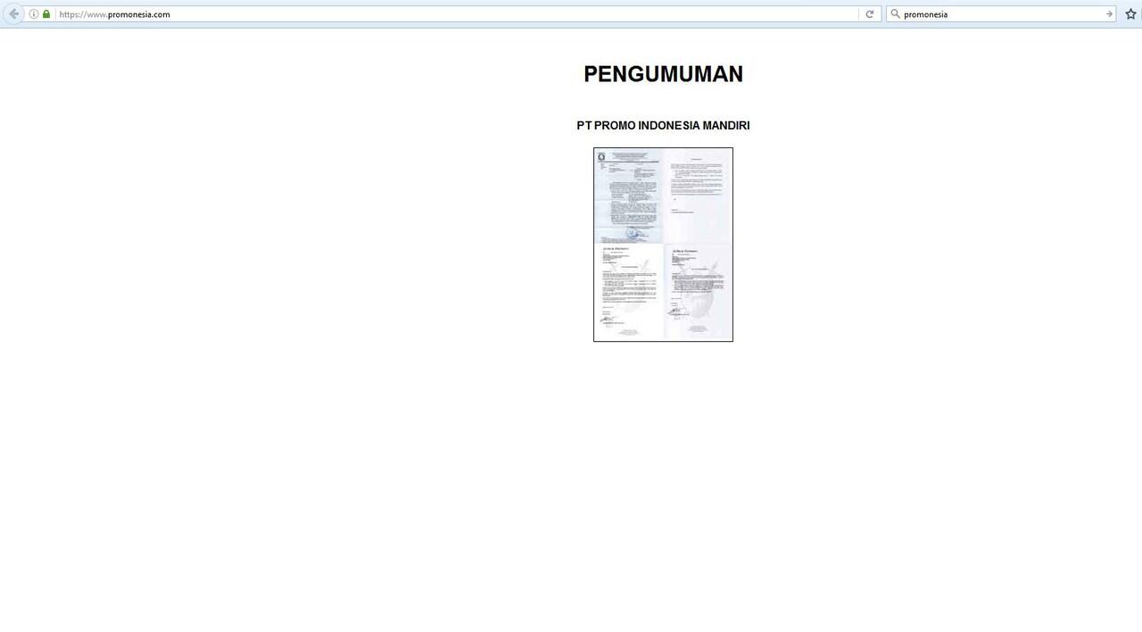 Izin usaha Dream For Freedom resmi dicabut , website promonesia ditutup