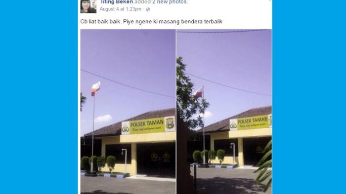 Foto Bendera Terbalik di Kantor Polisi Jadi Viral