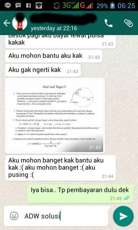 Membantu Mengerjakan PR/Tugas FISIKA, MATEMATIKA dan KIMIA
