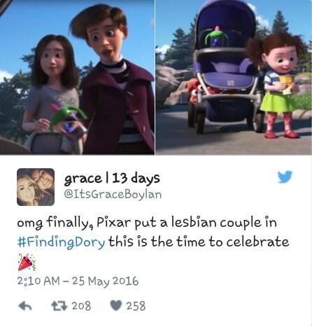 Ada lesbi di dilm &quot;finding dory&quot;?
