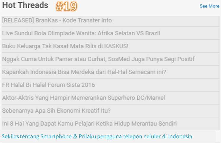 ≈ Sekilas tentang Smartphone &amp; Prilaku pengguna telepon seluler di Indonesia ≈