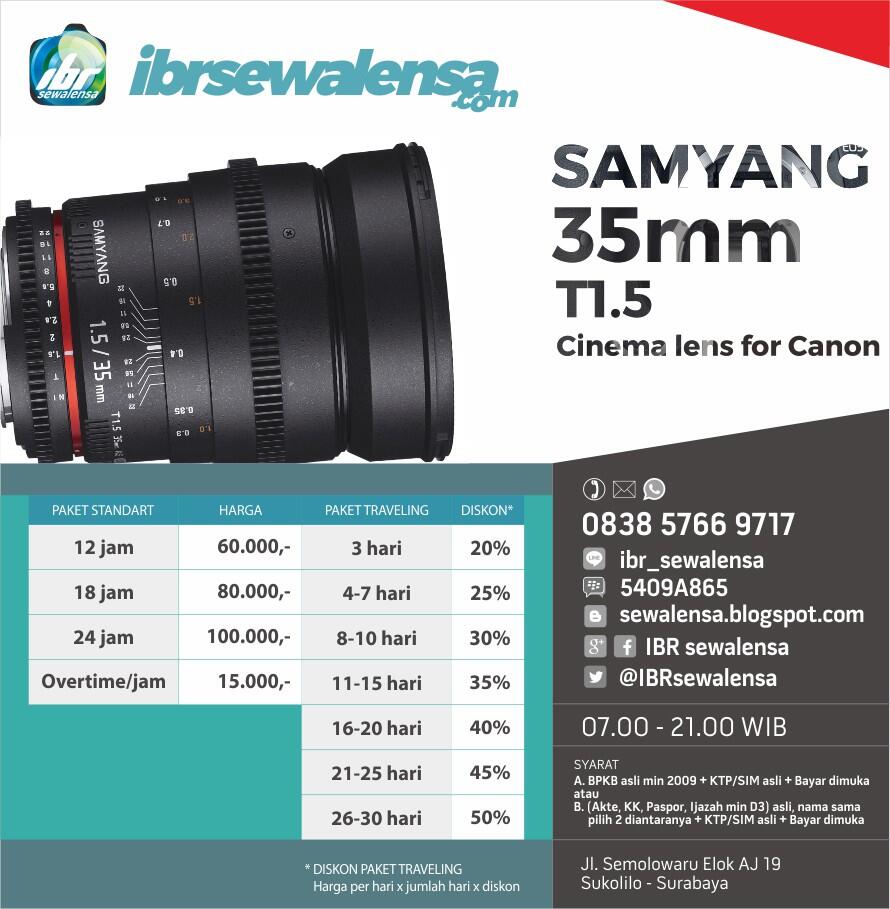 >> IBR SEWALENSA << SEWA RENTAL KAMERA & LENSA