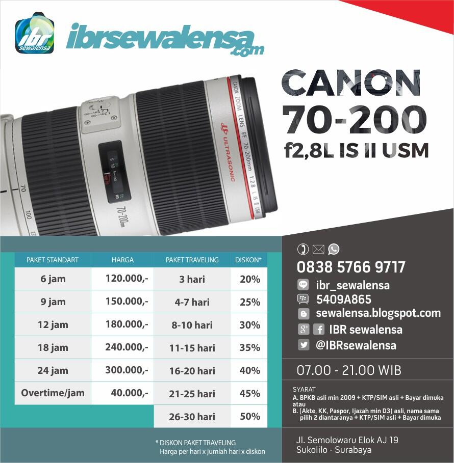 >> IBR SEWALENSA << SEWA RENTAL KAMERA & LENSA