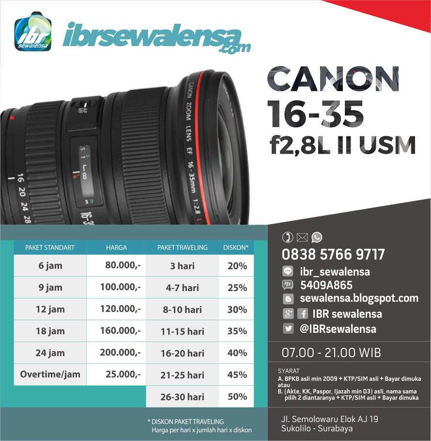 >> IBR SEWALENSA << SEWA RENTAL KAMERA & LENSA