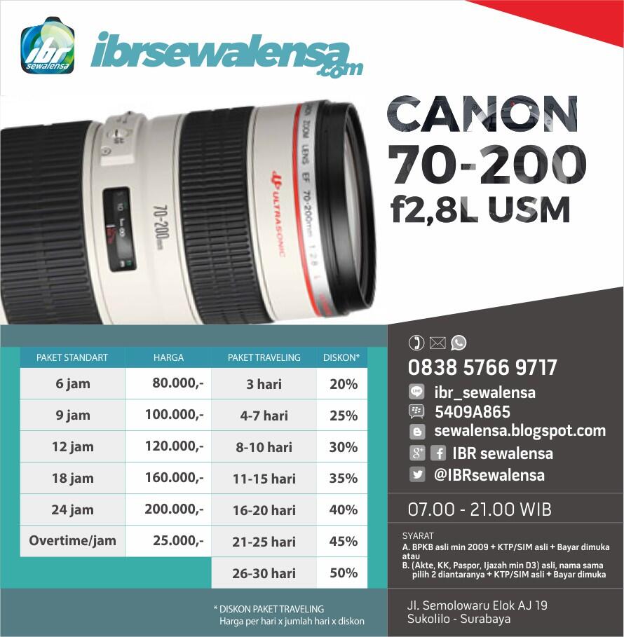 >> IBR SEWALENSA << SEWA RENTAL KAMERA & LENSA