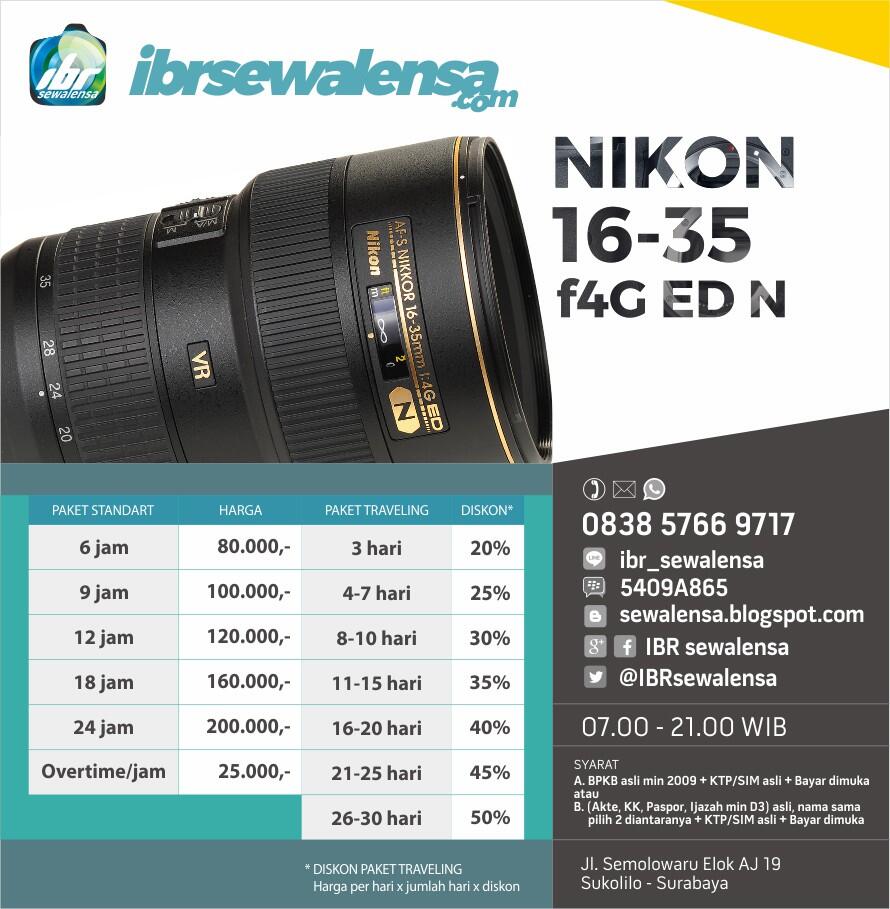 >> IBR SEWALENSA << SEWA RENTAL KAMERA & LENSA