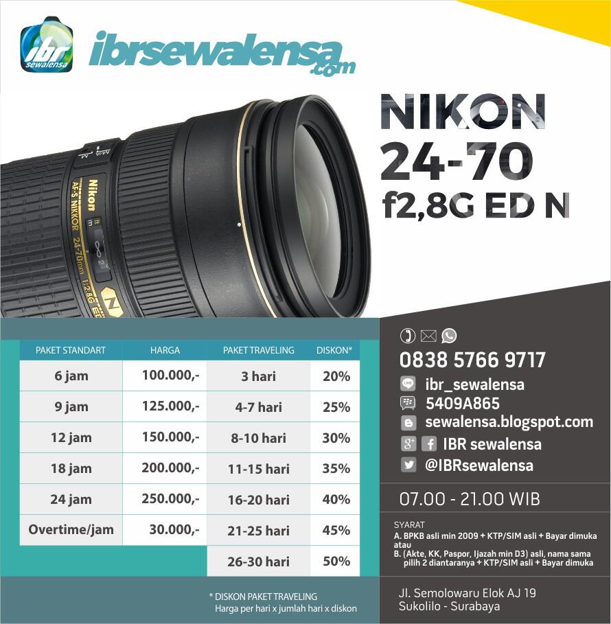 >> IBR SEWALENSA << SEWA RENTAL KAMERA & LENSA