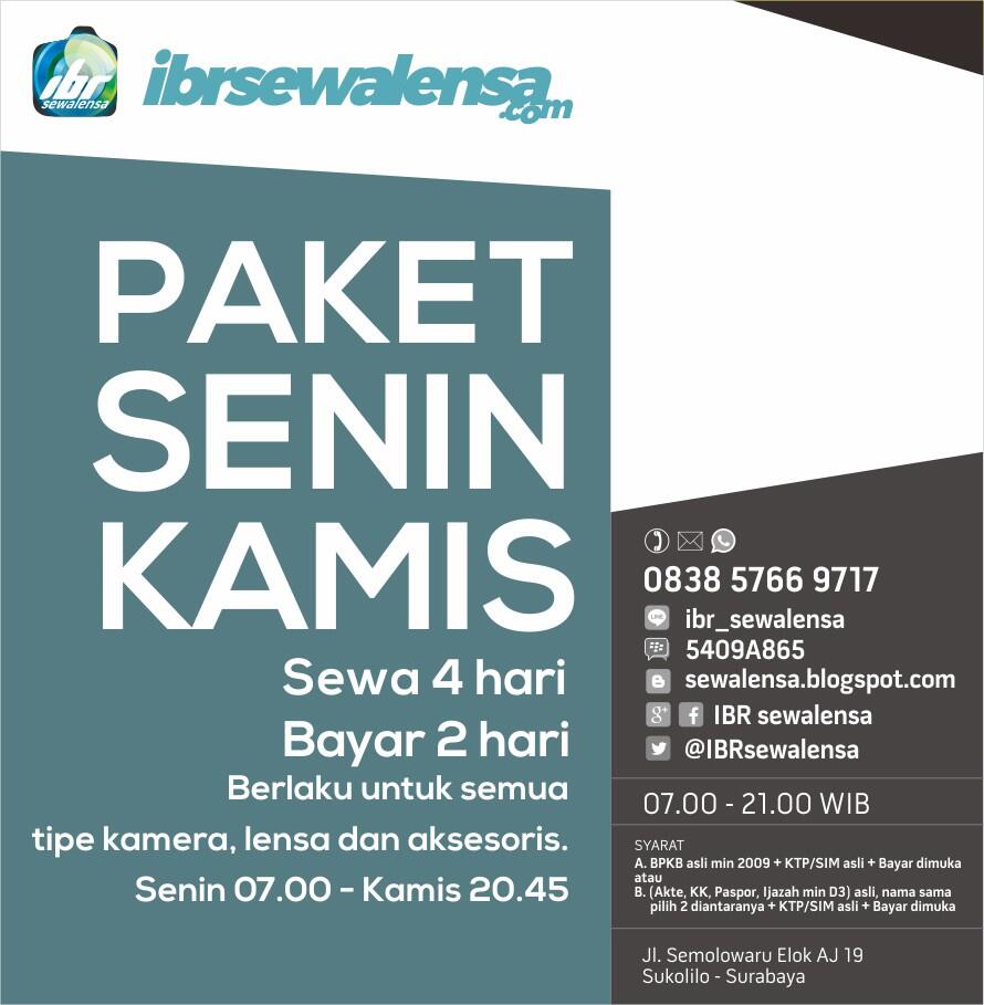 >> IBR SEWALENSA << SEWA RENTAL KAMERA & LENSA