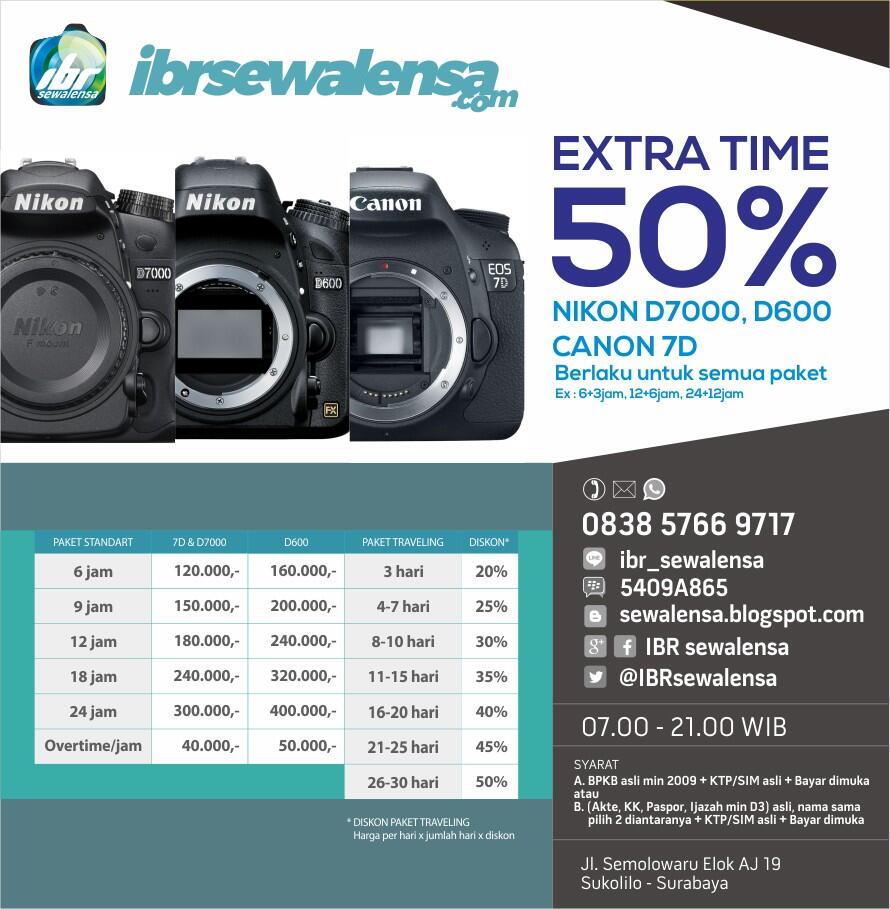 >> IBR SEWALENSA << SEWA RENTAL KAMERA & LENSA