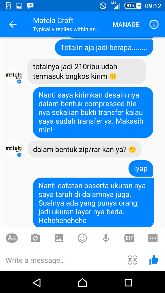 Surat Pembaca untuk Matela Craft Online Shop | Penipuan (?)