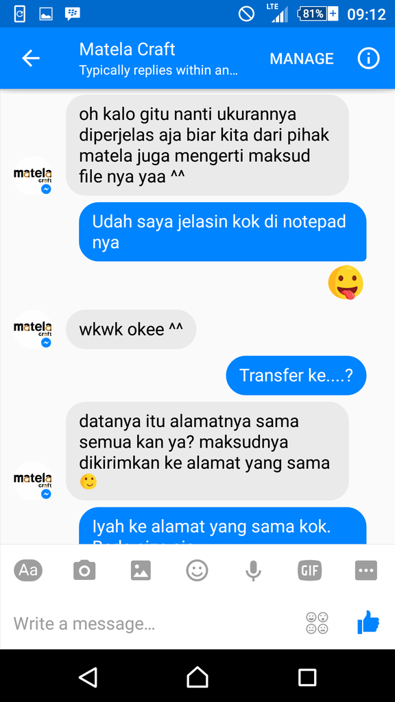 Surat Pembaca untuk Matela Craft Online Shop | Penipuan (?)