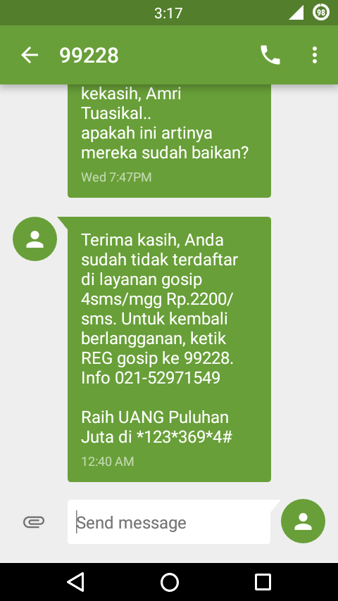 Surat Keluhan terhadap Lemahnya Kontrol Pulsa dari AXIS ( XL-Axiata )