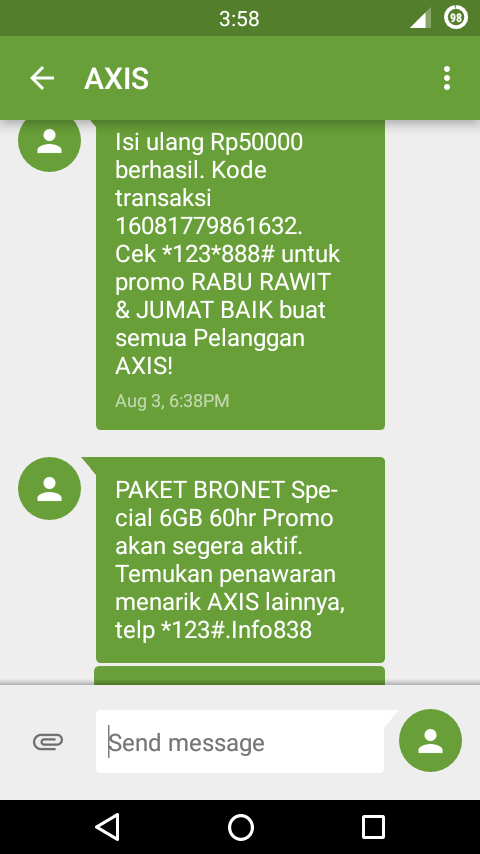 Surat Keluhan terhadap Lemahnya Kontrol Pulsa dari AXIS ( XL-Axiata )