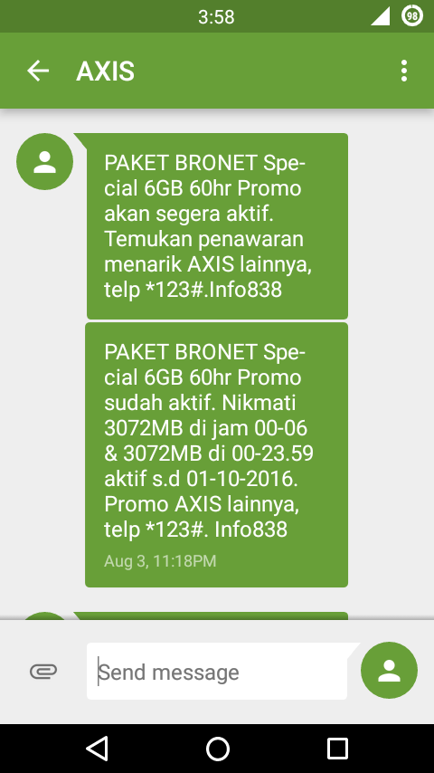 Surat Keluhan terhadap Lemahnya Kontrol Pulsa dari AXIS ( XL-Axiata )