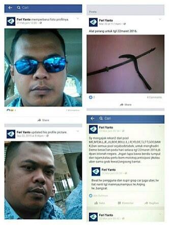 POSTING KALIMAT PROVOKATIF, SOPIR TAKSI DIVONIS 1 TAHUN PENJARA