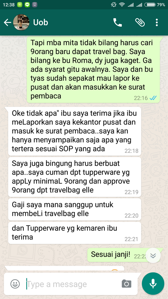 Marketing kartu kredit uob tukang bohong