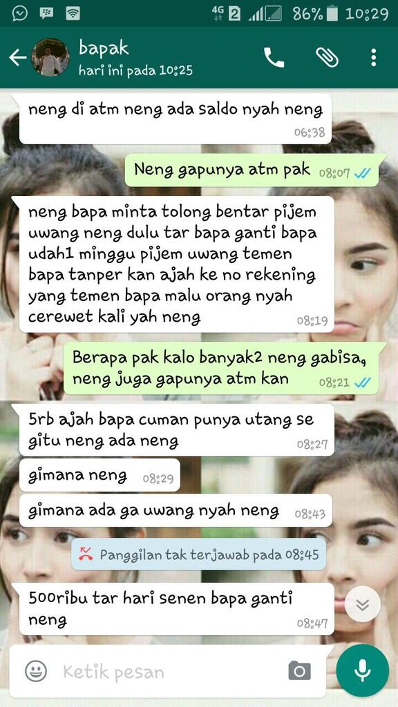 &#91;HELP&#93; Bantu Jahilin Penipu Ini Gan! (Bapa Minta Transfer)