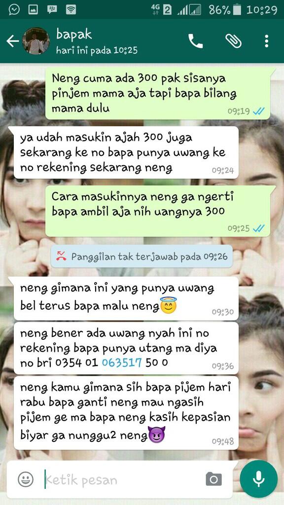 &#91;HELP&#93; Bantu Jahilin Penipu Ini Gan! (Bapa Minta Transfer)