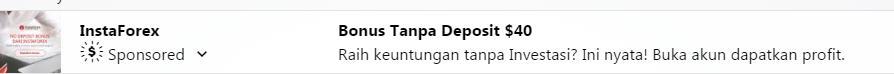 No Deposit Bonus $40 dari Instaforex = hoax ?