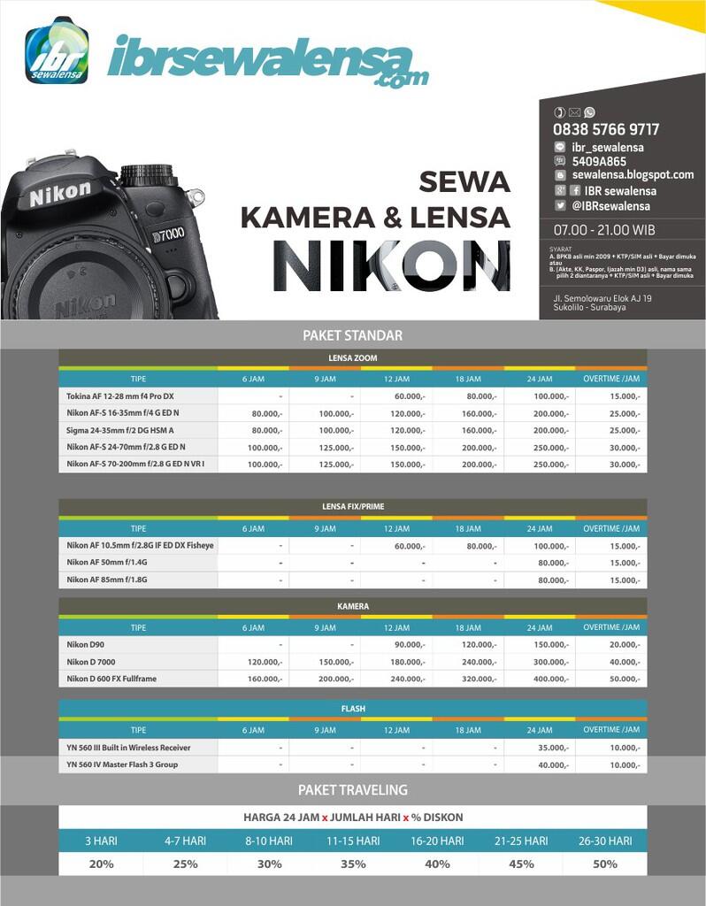 >> IBR SEWALENSA << SEWA RENTAL KAMERA & LENSA
