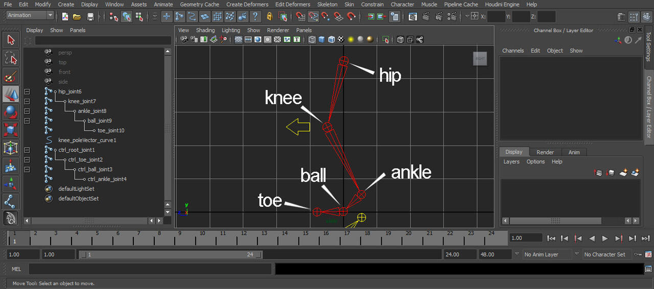 Animation c.A03 WALK CYCLE - ROLL SETUP
