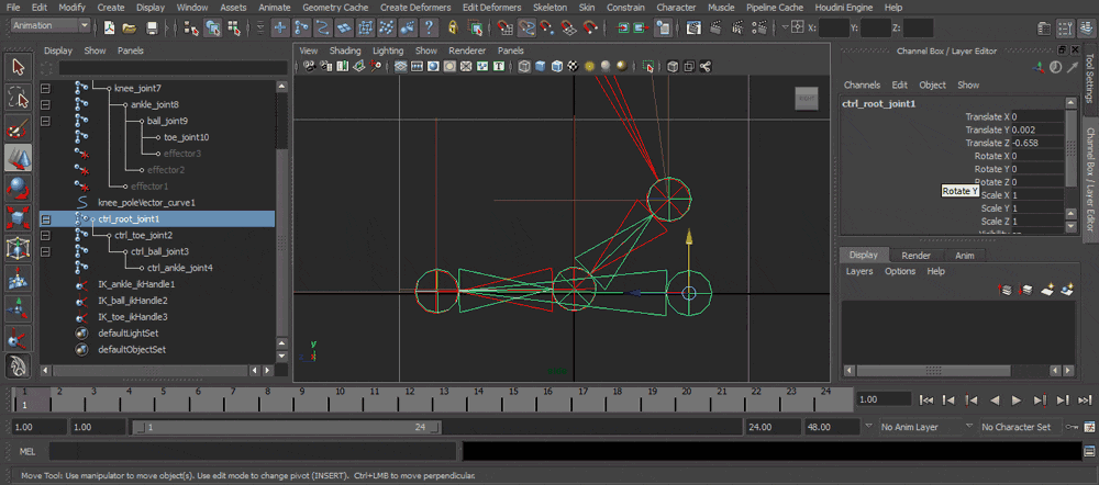 Animation c.A03 WALK CYCLE - ROLL SETUP