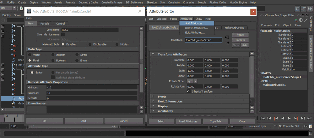 Animation c.A03 WALK CYCLE - ROLL SETUP