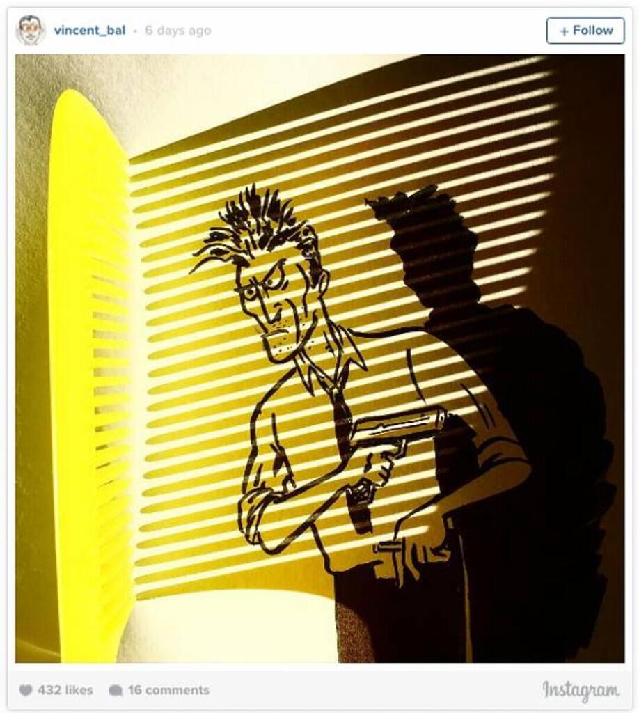 Kreatif, 20 Karya Menggambar Menggunakan Bayangan