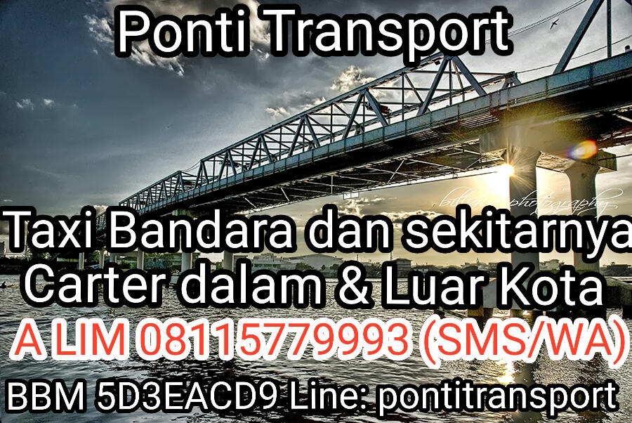 Taxi Kota Pontianak & Carter Pontianak, Singkawang dan area Kalimantan Barat