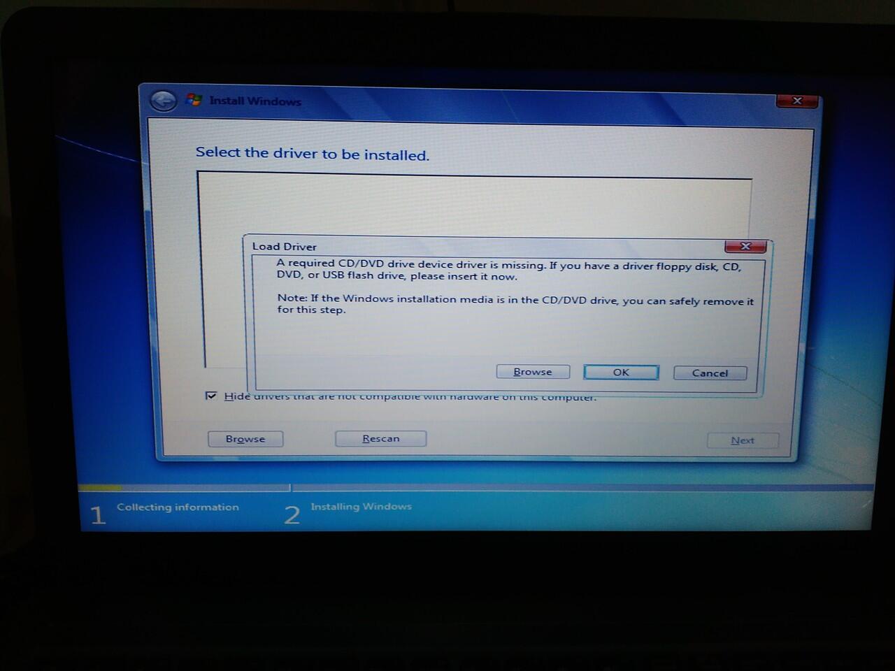 Knp Instal Win7 di Asus tipe C gagal mulu. Help me