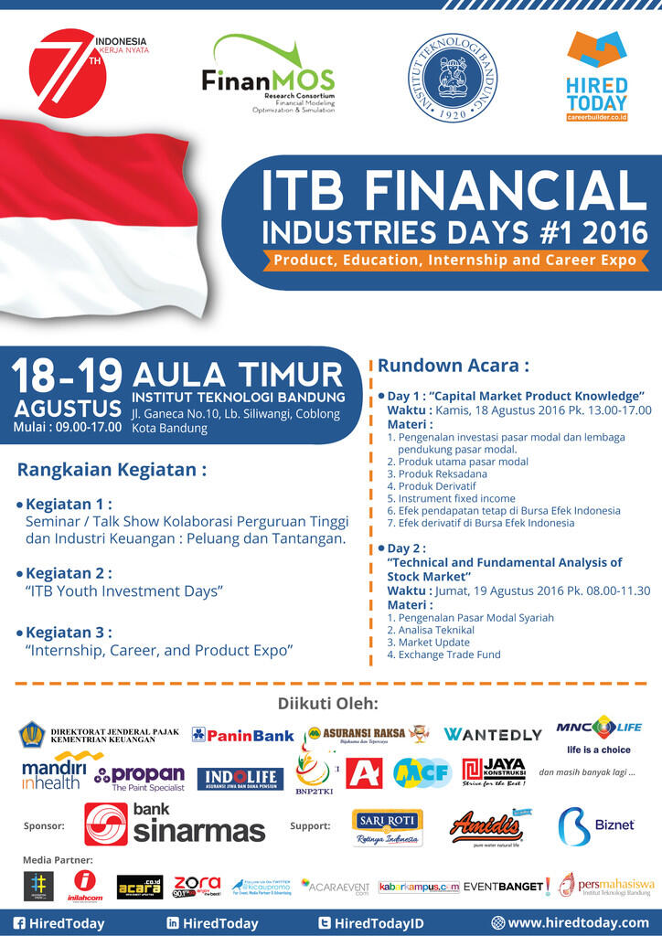 Ayo Cari Kerja di Bursa Kerja &amp; Seminar ITB Financial Industries Days