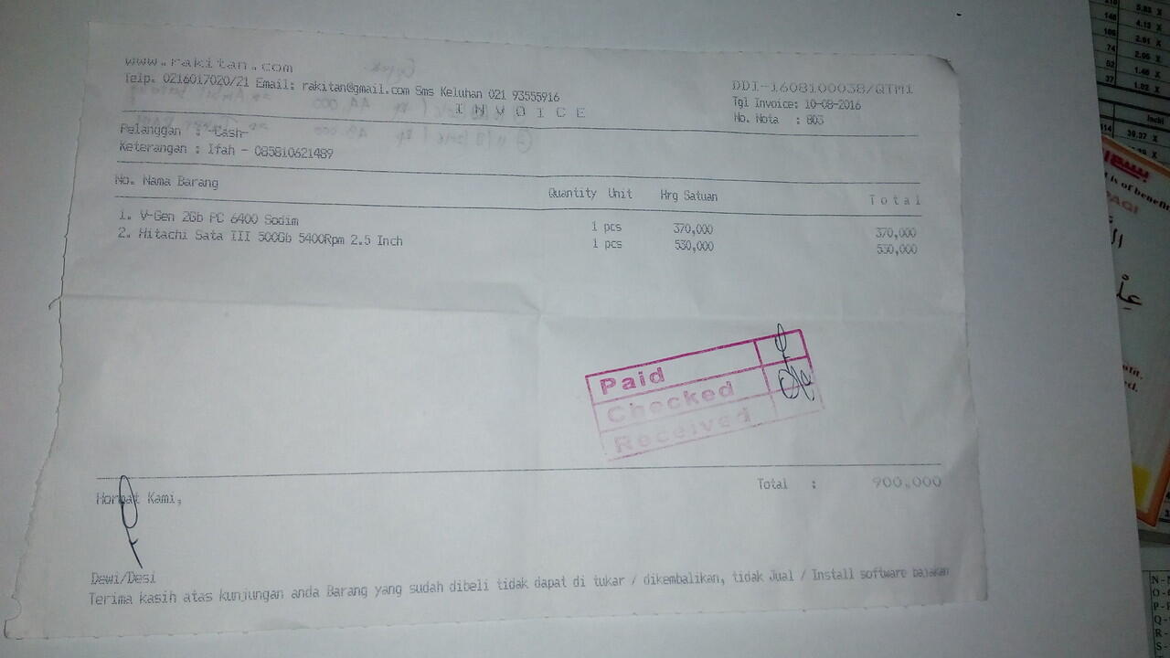 Pelayanan yang mengecewakan