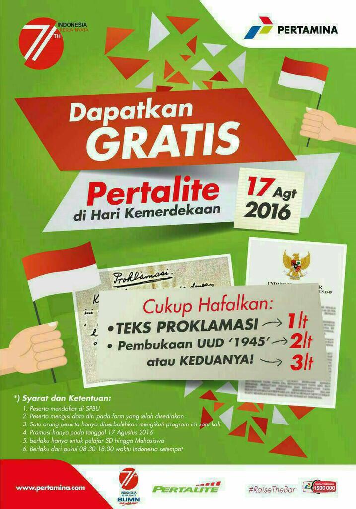 &#91;just info&#93; mau pertalite gratis 3 liter??? 