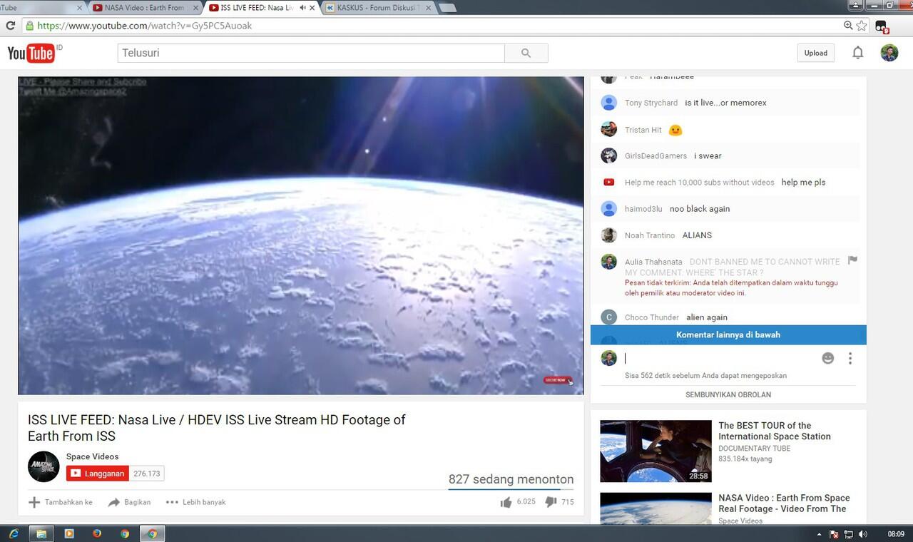 Kejanggalan Youtube Streaming ISS Live Feed : Nasa!! Buktikan Langsung