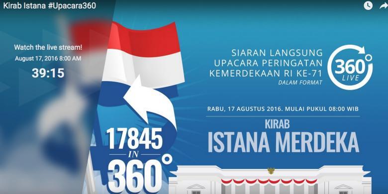 Upacara HUT RI Bisa Ditonton 360 Derajat karena Ide "YouTubers"