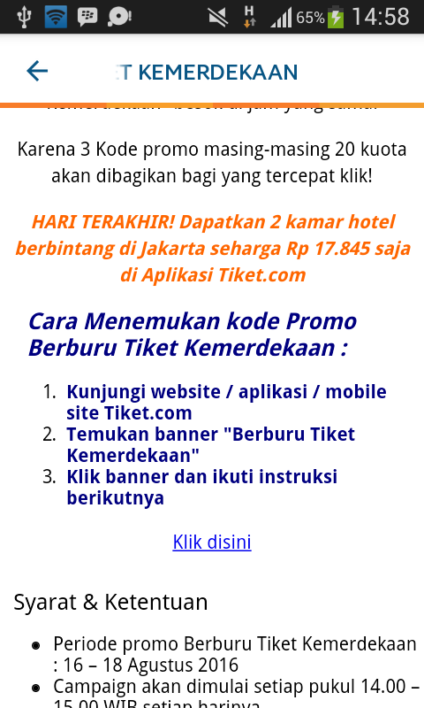 Diskon 500k tiket.com? mending ketawa aja yuu LOL