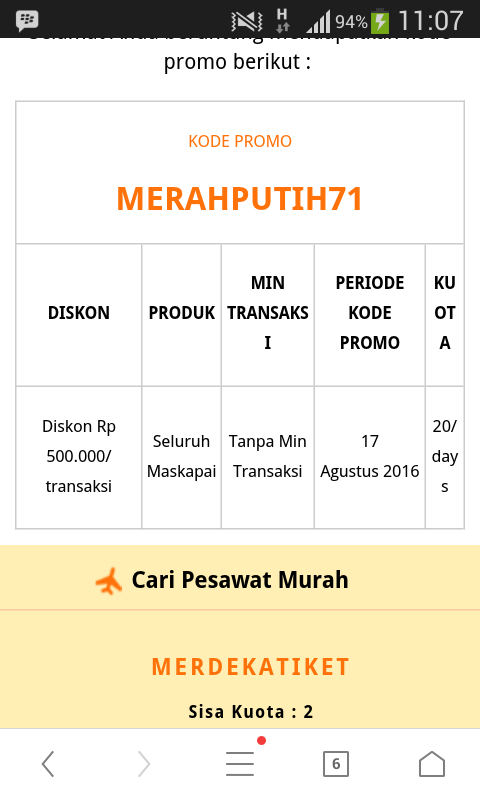 Diskon 500k tiket.com? mending ketawa aja yuu LOL