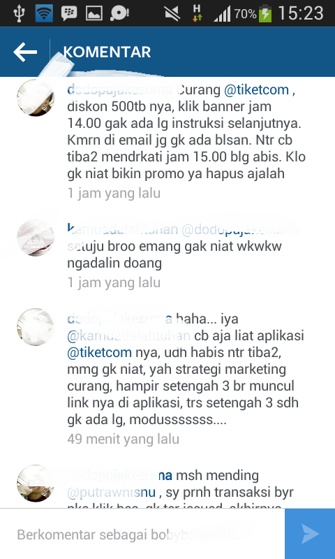 Diskon 500k tiket.com? mending ketawa aja yuu LOL