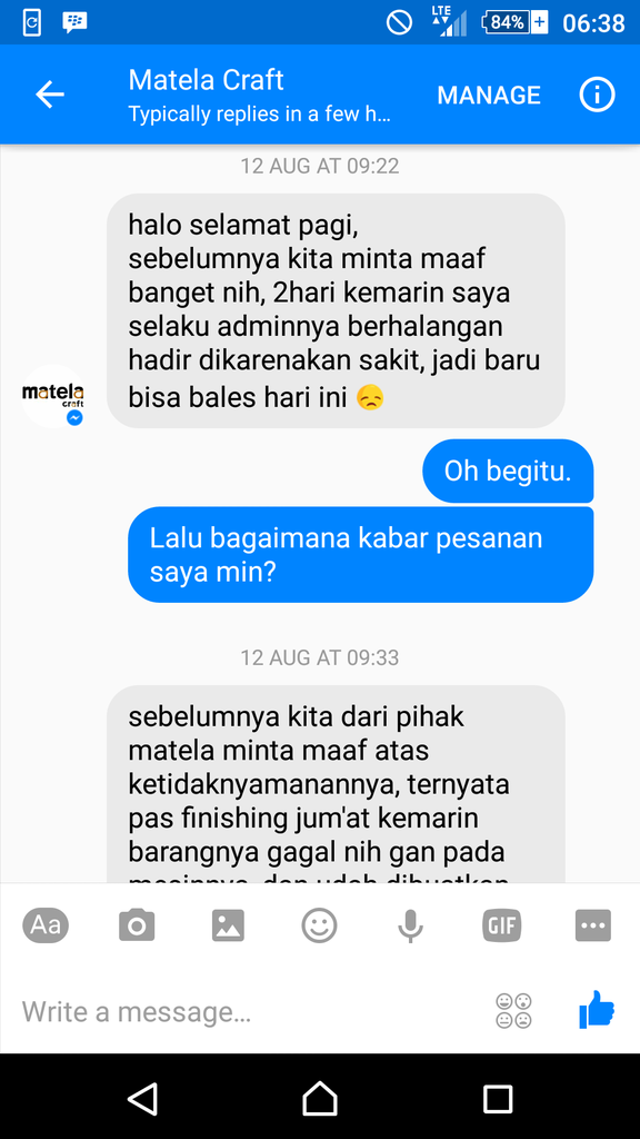 Surat Pembaca untuk Matela Craft Online Shop | Penipuan (?)