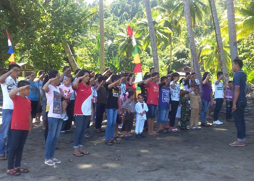 Perayaan 71 Tahun Kemerdekaan RI di Pantai Kampung Belengang, Sangihé!