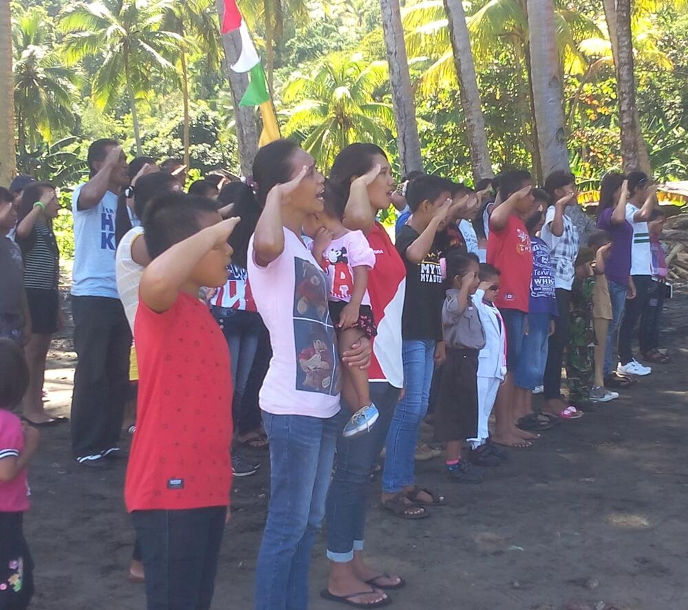 Perayaan 71 Tahun Kemerdekaan RI di Pantai Kampung Belengang, Sangihé!