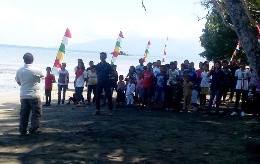 Perayaan 71 Tahun Kemerdekaan RI di Pantai Kampung Belengang, Sangihé!