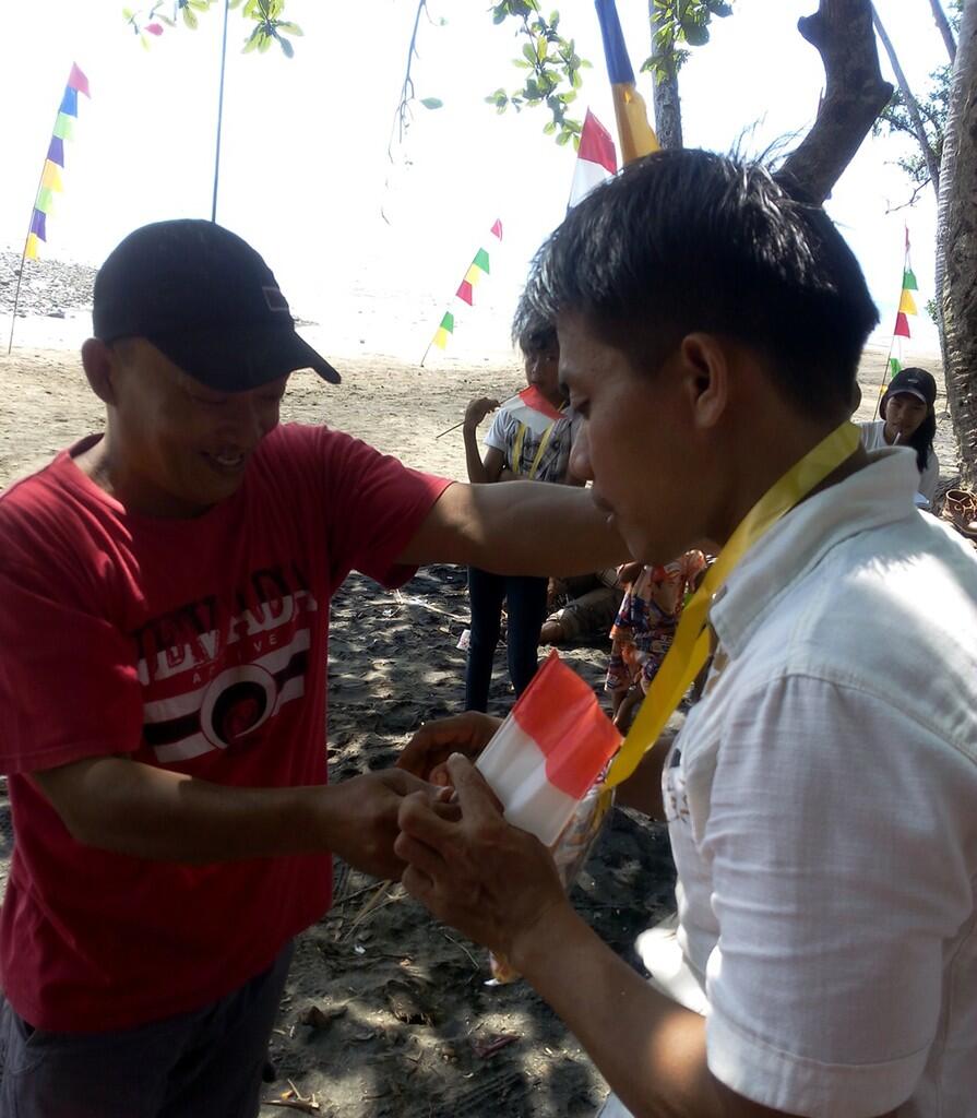 Perayaan 71 Tahun Kemerdekaan RI di Pantai Kampung Belengang, Sangihé!